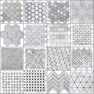 Mosaicos blancos de Carrara